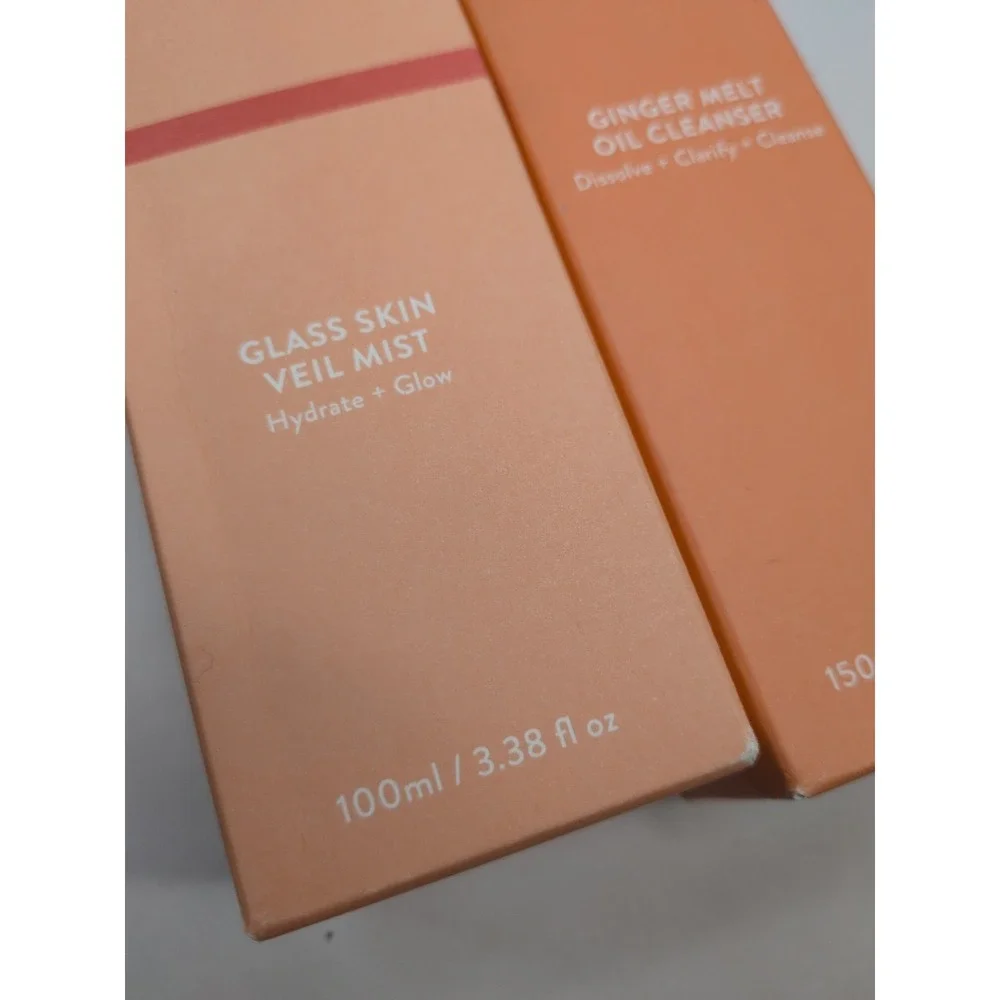 BIG SIZES NEW LOT 2🥰Peach & Lily Glass Skin VEIL MIST &Ginger Melt Oil Cleanser